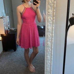 Cute Pink Halter Dress
